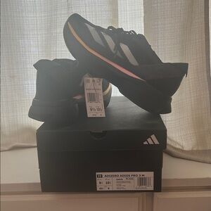 Adidas Adizero Pro 3 Black with Orange Highlights